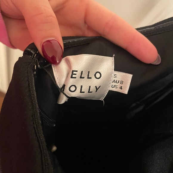 ⭐️🌟HOST PICK🌟⭐️ NIGHT SHINE MIDI DRESS BLACK hello molly size small - Picture 6 of 7